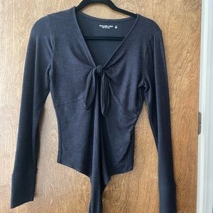 Black long sleeve body suit